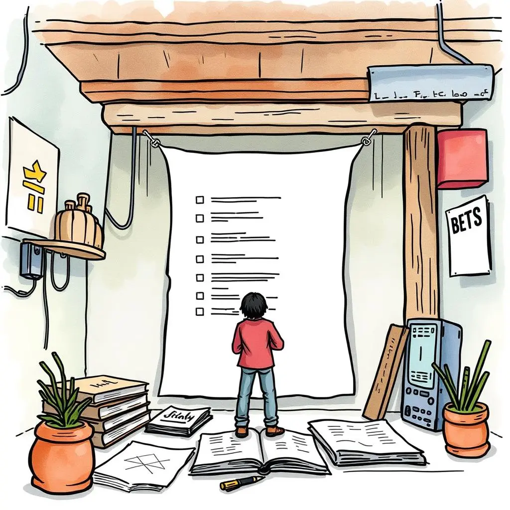 Documented knowledge extractor: Extract essential information from existing documents 1 A person reviewing a large document in an organized workspace.