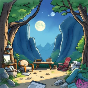 Version control summary generator: Generate summaries of version changes 5 A serene outdoor workspace surrounded by trees and mountains, ideal for documentation.
