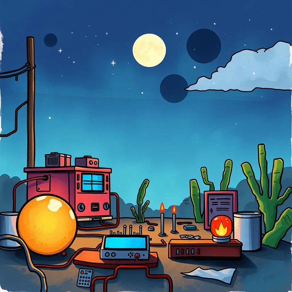 Circuit issue identifier: Identify possible circuit-related issues effectively 1 A cozy outdoor workspace with circuit testing equipment under a night sky.