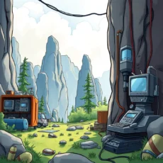 Image of a compatibility checker tool in a serene outdoor setting with mountains and trees.