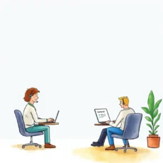 Anonymous Feedback Composer tool in use by HR professionals for employee feedback sessions