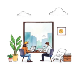 Optimizing job postings with a Job Ad Enhancer in a modern office setting