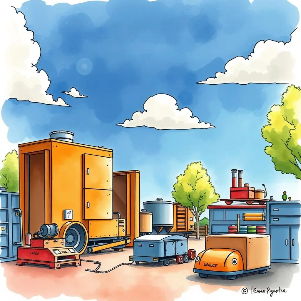 Change request extractor: Isolate key details from change requests 1 Colorful illustration of engineering equipment for change request management.