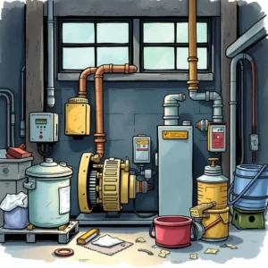Cleaning activity tracker software prominently in a manufacturing environment with equipment displayed.