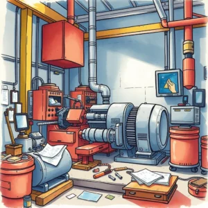 Maintenance Report Compiler tools in a manufacturing facility showcasing equipment and workflow setup necessary for maintenance.