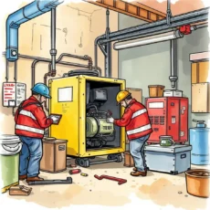 Equipment maintenance technicians assess machinery performance using an Equipment Functionality Checker.