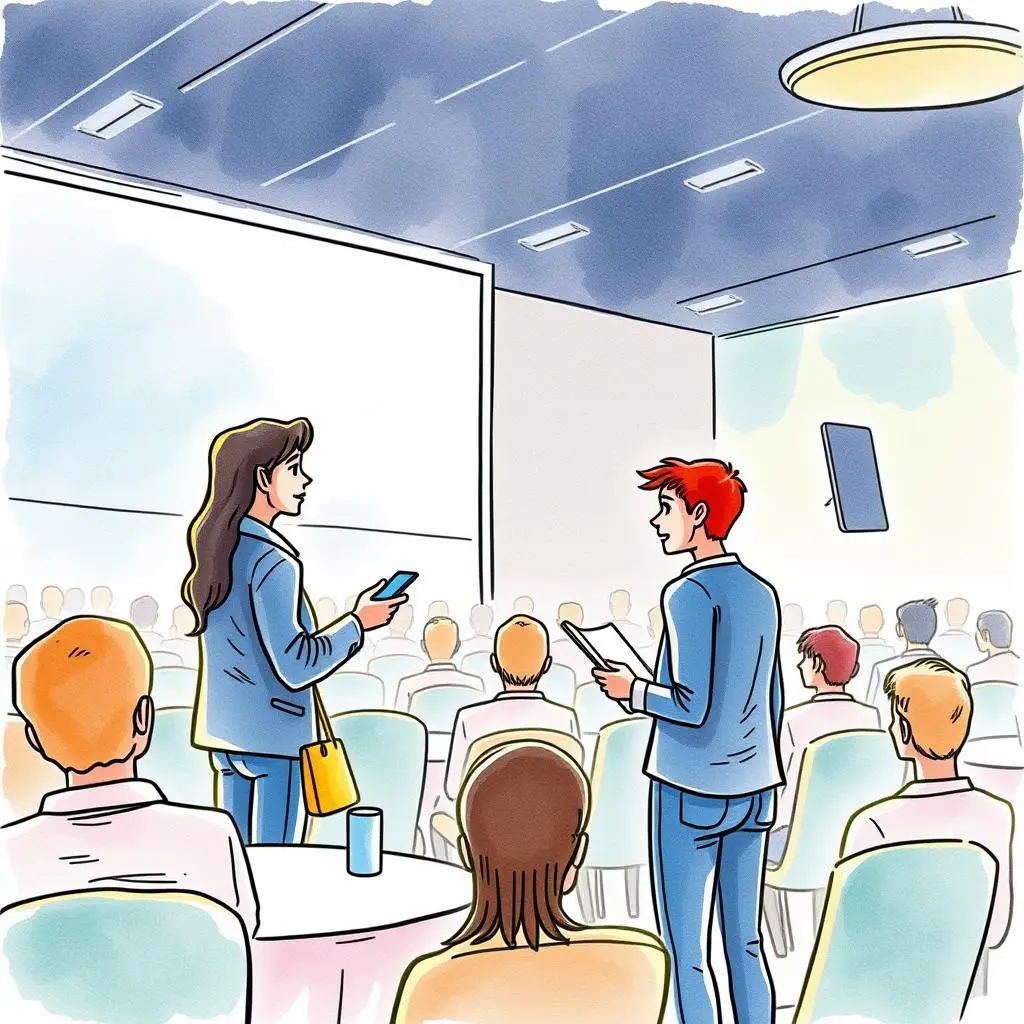 Event experience evaluator: Evaluate and summarize attendee experiences succinctly 1 Event Experience Evaluator tool in use at a presentation during an event evaluation