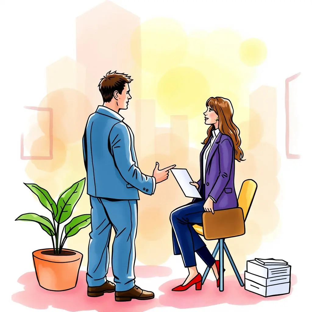 Investor query clarifier: Refine and clarify investor questions for responses 1 Investor relations professionals discussing the Investor Query Clarifier tool in a modern office setting.