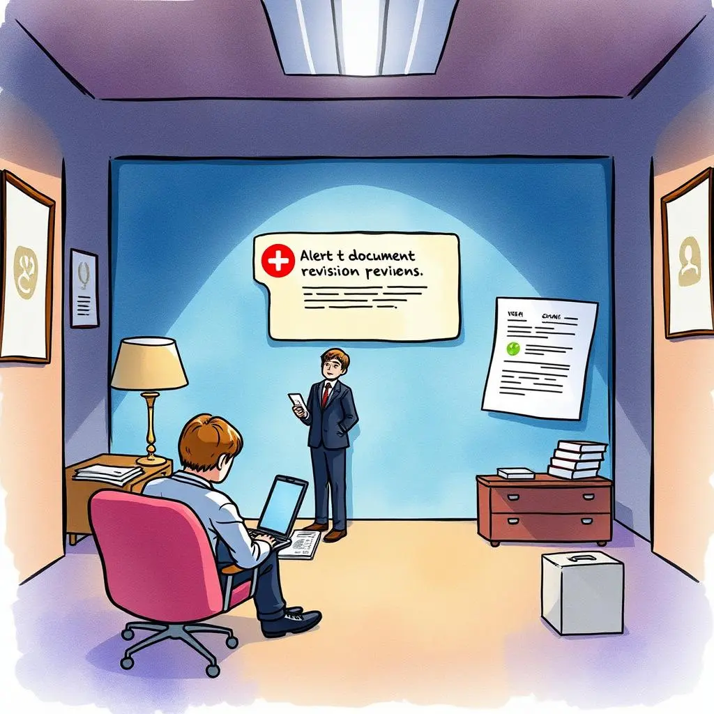 Document change notifier: Alert on document revisions 1 Document control specialists monitoring document revisions
