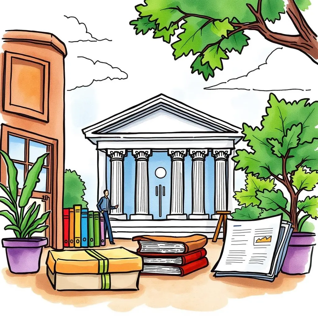 Tone adjuster: Modify report tone for better clarity and professionalism 1 A professional illustration of a treasury analyst preparing financial reports outside an institutional building