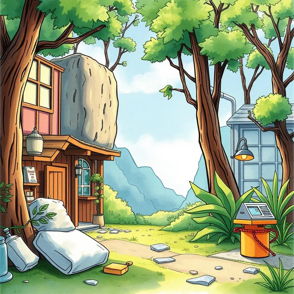 Asset lifespan estimator: Estimate asset lifespan and depreciation schedules 1 A serene outdoor scene featuring a tool for managing asset estimations among trees.