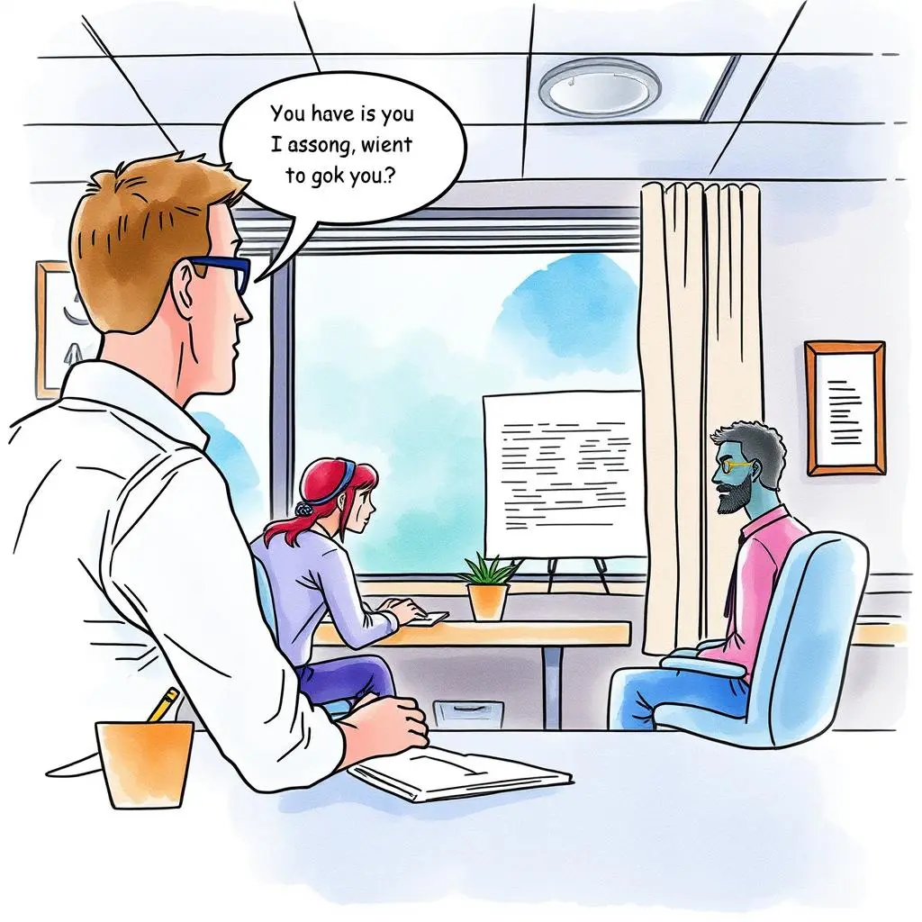Grievance update communicator: Inform complainants on case developments 1 Grievance update communicator in a human resources meeting, facilitating complaint resolution conversation.