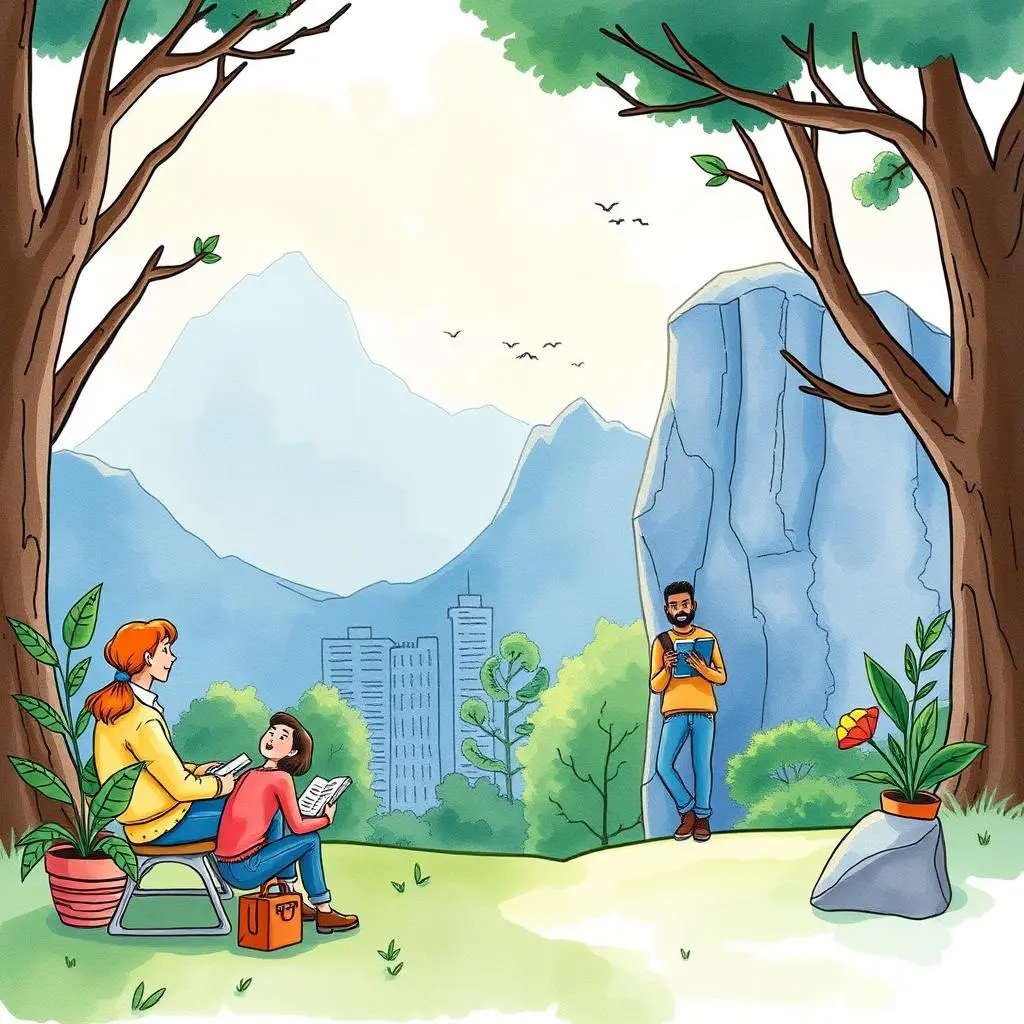 Csr feedback analyzer: Generate insights from CSR feedback data 1 Professionals analyzing csr feedback in a serene outdoor setting.