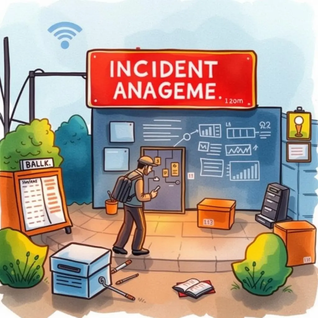 Incident data extractor: Summarize key details from incident descriptions 1 Incident Data Extractor tool showcased with an individual in front of an incident management facility near data charts.