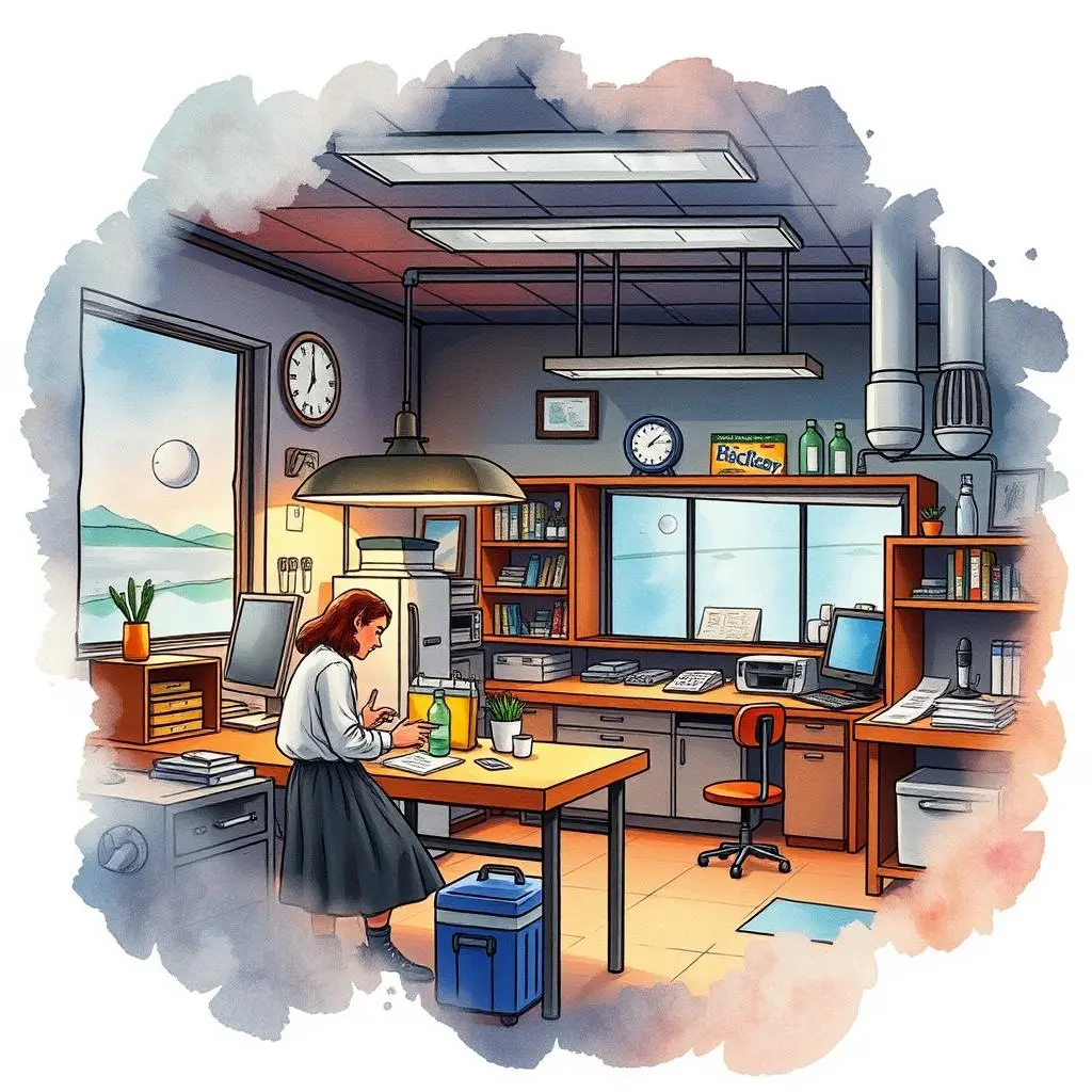 Research focus optimizer: Refine areas needing more attention in studies 1 A researcher analyzes data in a bright, organized office environment to enhance study focus.
