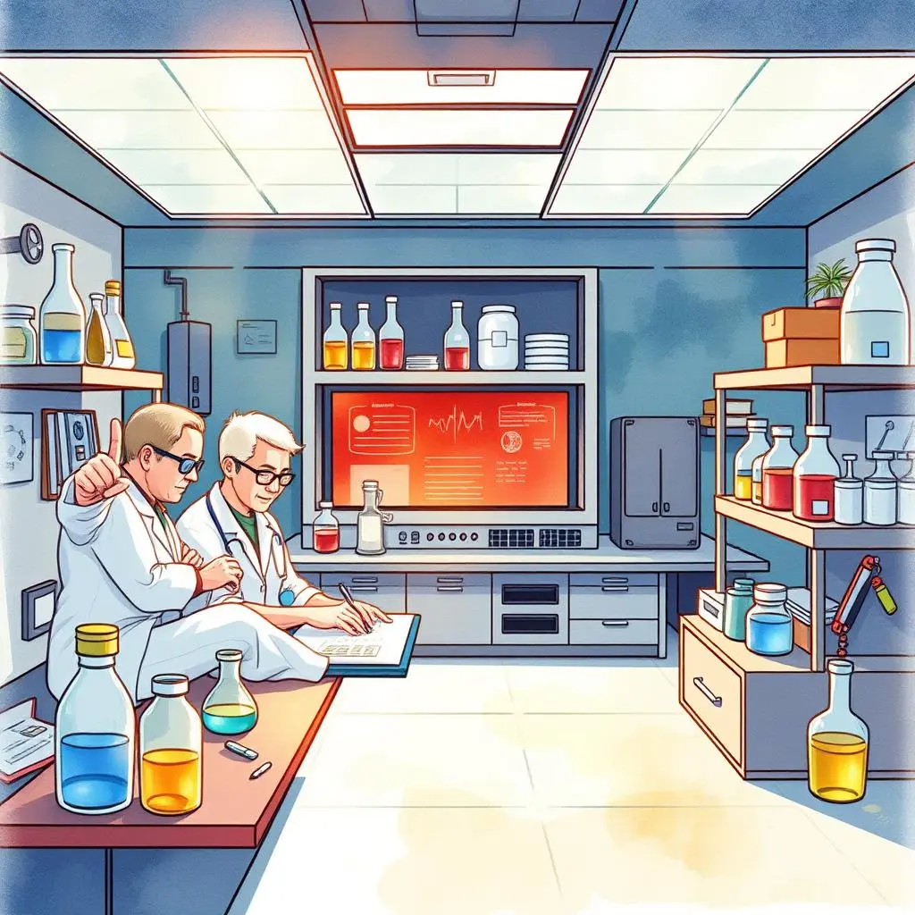 Research hypothesis formatter: Structure your hypotheses clearly and concisely 1 Researchers collaborate in a lab, analyzing data related to hypothesis formation and innovation.