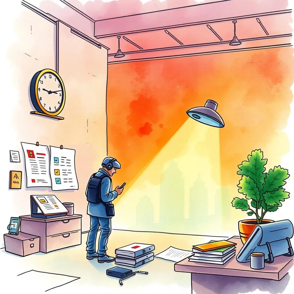 Threat insight generator: Create detailed threat analysis reports 1 A cybersecurity analyst reviewing reports in an illuminated office space.