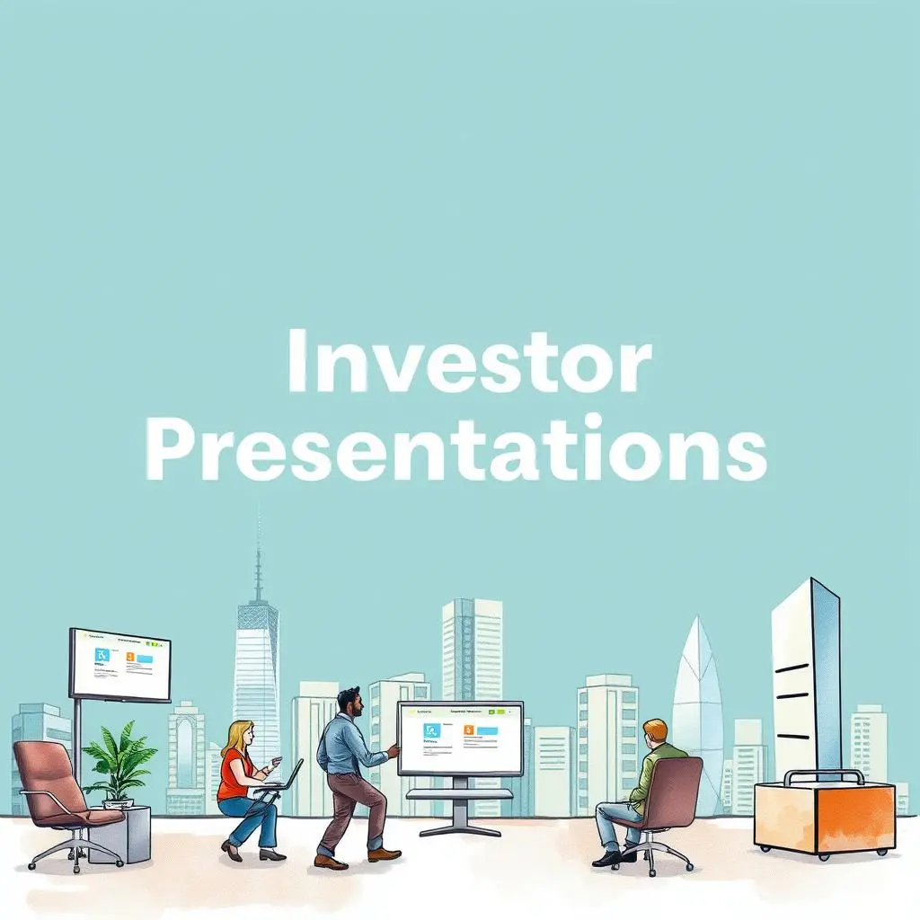 Quick slide text editor: Edit and enhance presentation text swiftly 1 Investor presentations with professionals in a modern setting