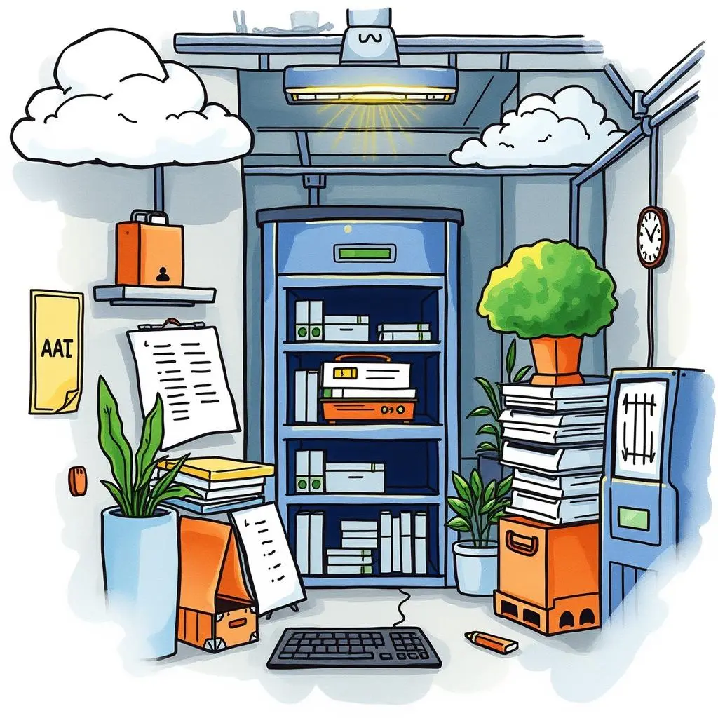 Depreciation calculator: Calculate and report asset depreciation rates 1 Illustration of an organized it asset management office space.