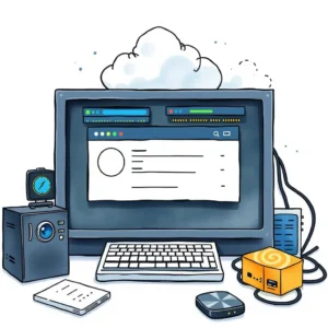 Effortlessly input hardware details with the Hardware Asset Inputter tool displayed on a computer.