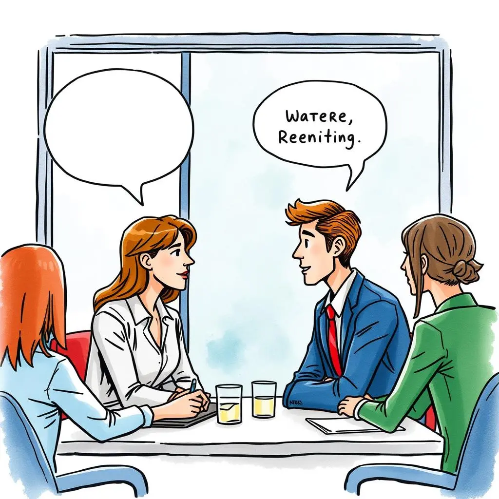 Communication style guide: Suggest effective communication styles for negotiations 1 Professional team discussing job offer negotiations in a meeting.