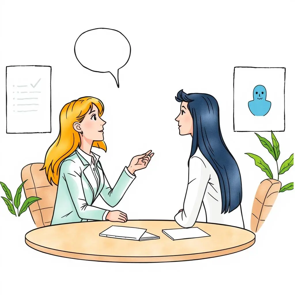 Counteroffer generator: Create balanced counteroffers for candidates 1 A conversation between two professionals discussing job offer negotiations around a table.