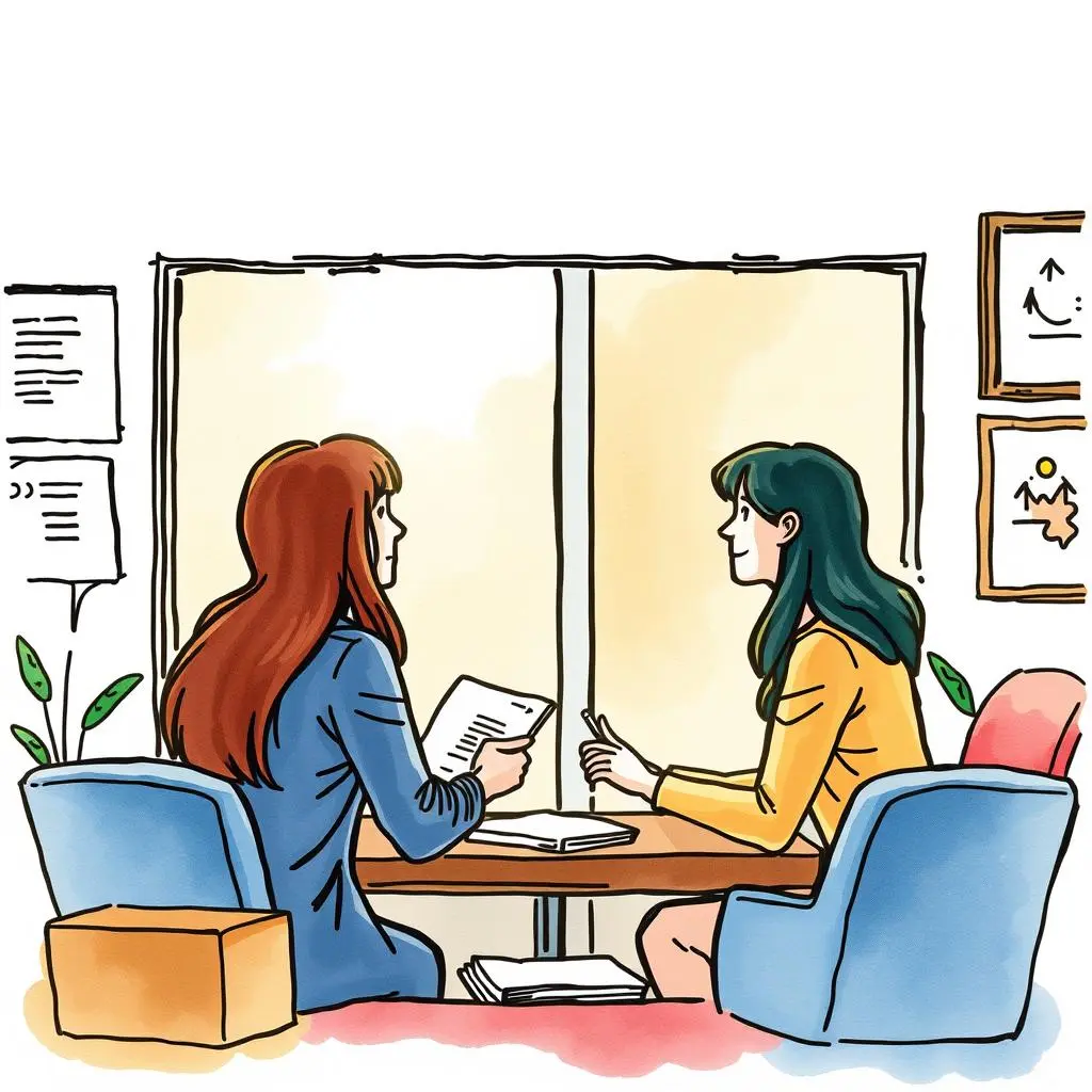 Offer letter follow-up reminder: Automate reminders for sending offer letters 1 Two hr professionals discussing job offer details at a meeting.