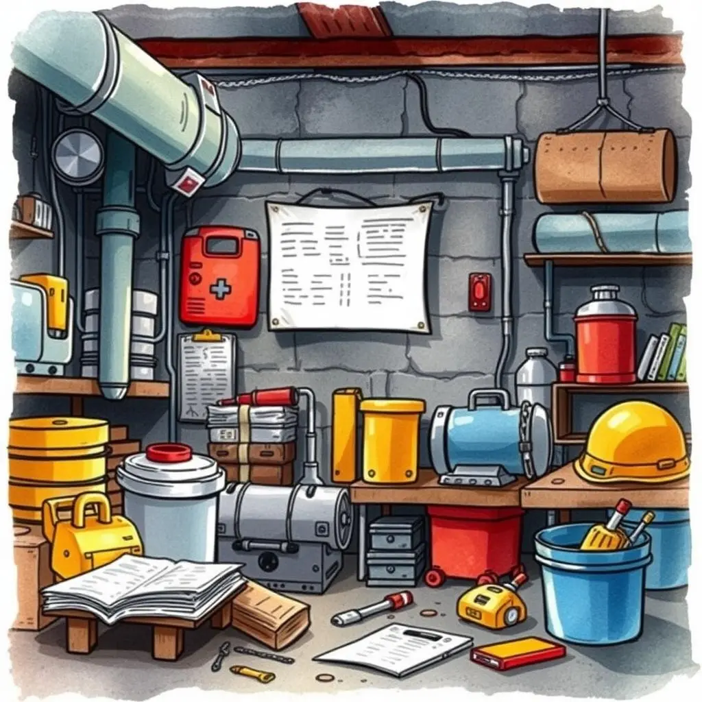 Equipment maintenance log generator: Create logs for tracking maintenance work 1 A cluttered workshop with tools and equipment for maintenance tasks.