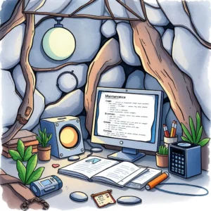 Release note formatter: Create well-structured release notes from version data 10 A cozy workspace illustrating structured release notes creation process.