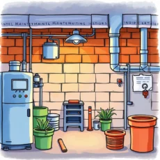 A maintenance workspace with tools and plants, illustrating maintenance scheduling tasks