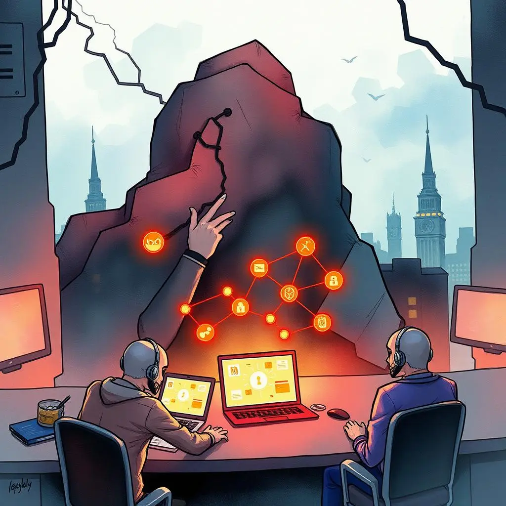 Attribution mapper: Visualize connections between threats and their sources 1 Analysts visualizing threat connections using the attribution mapper tool.