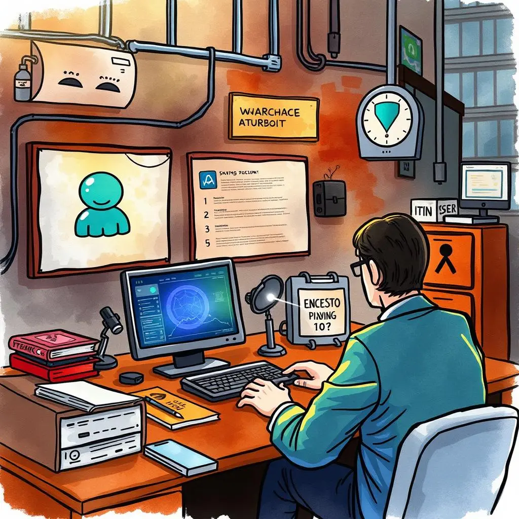 Threat intelligence brief creator: Create briefings on recent threat intelligence findings 1 User analyzing malware data on computer in an office setting.