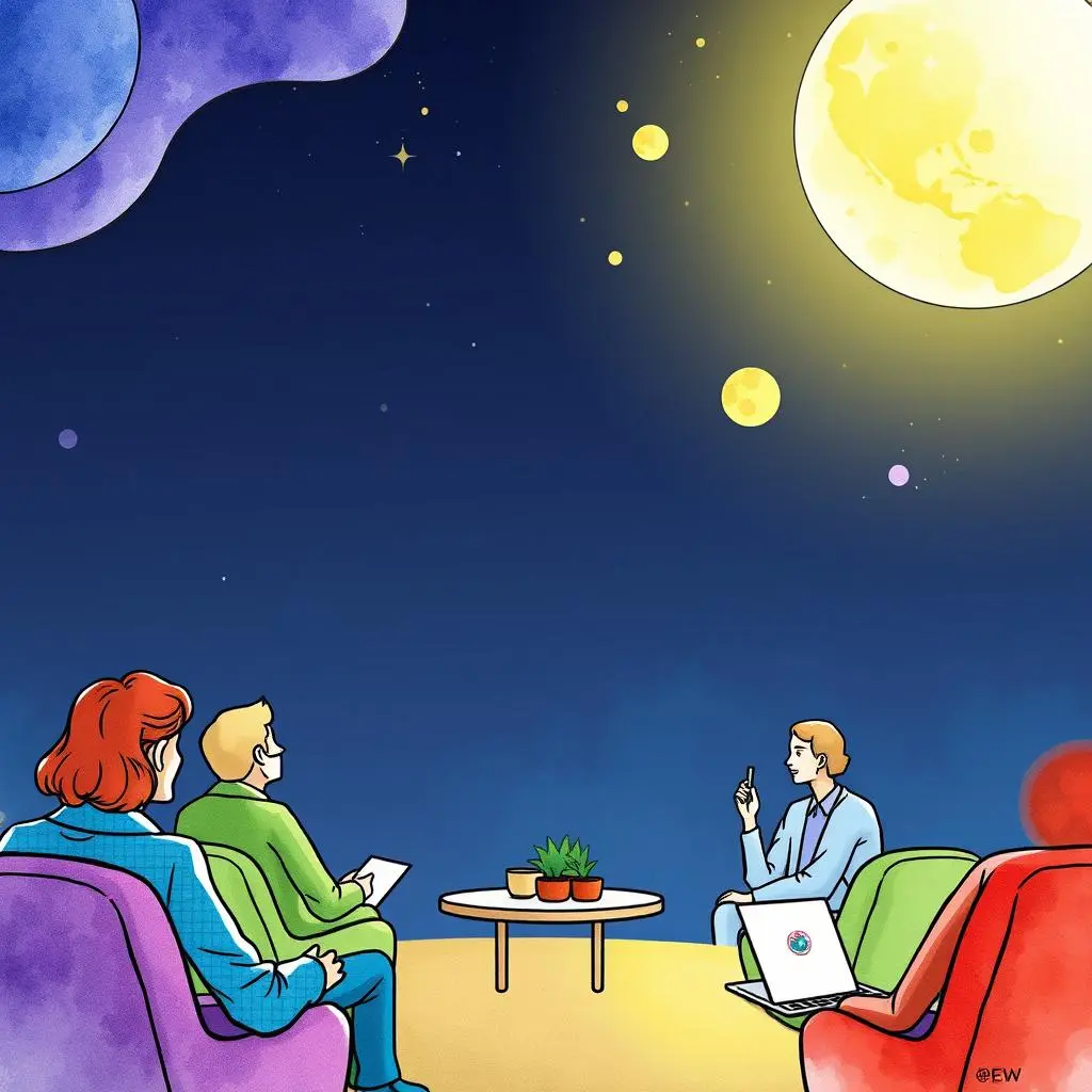 Contract renewal assistant: Generate clear renewal notices for partners 1 Contract Renewal Assistant tool shown with professionals discussing renewal notices under a starry sky