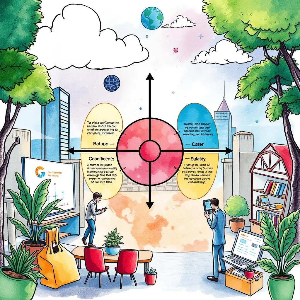 Market position mapper: Map market positions through SWOT analysis 1 Market Position Mapper tool diagram featuring strategic analysis elements