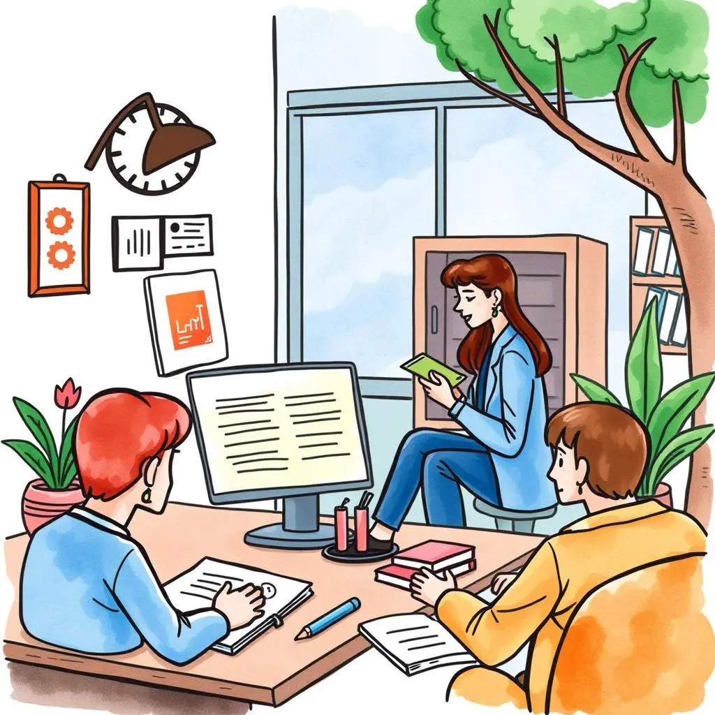 Demographic profile creator: Analyze characteristics to generate profiles 1 A team of professionals collaborating in an office setting with a digital tool in use.