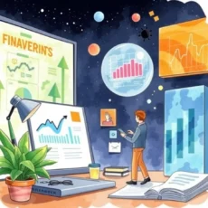 Professional analyzing market trends data in a research-focused environment.