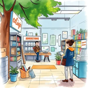 Innovative workspace with research tools and resources