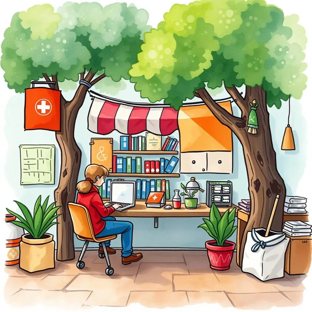 Segmentation strategy advisor: Advise on effective segmentation strategies 1 A person working on market segmentation strategies in a cozy office.