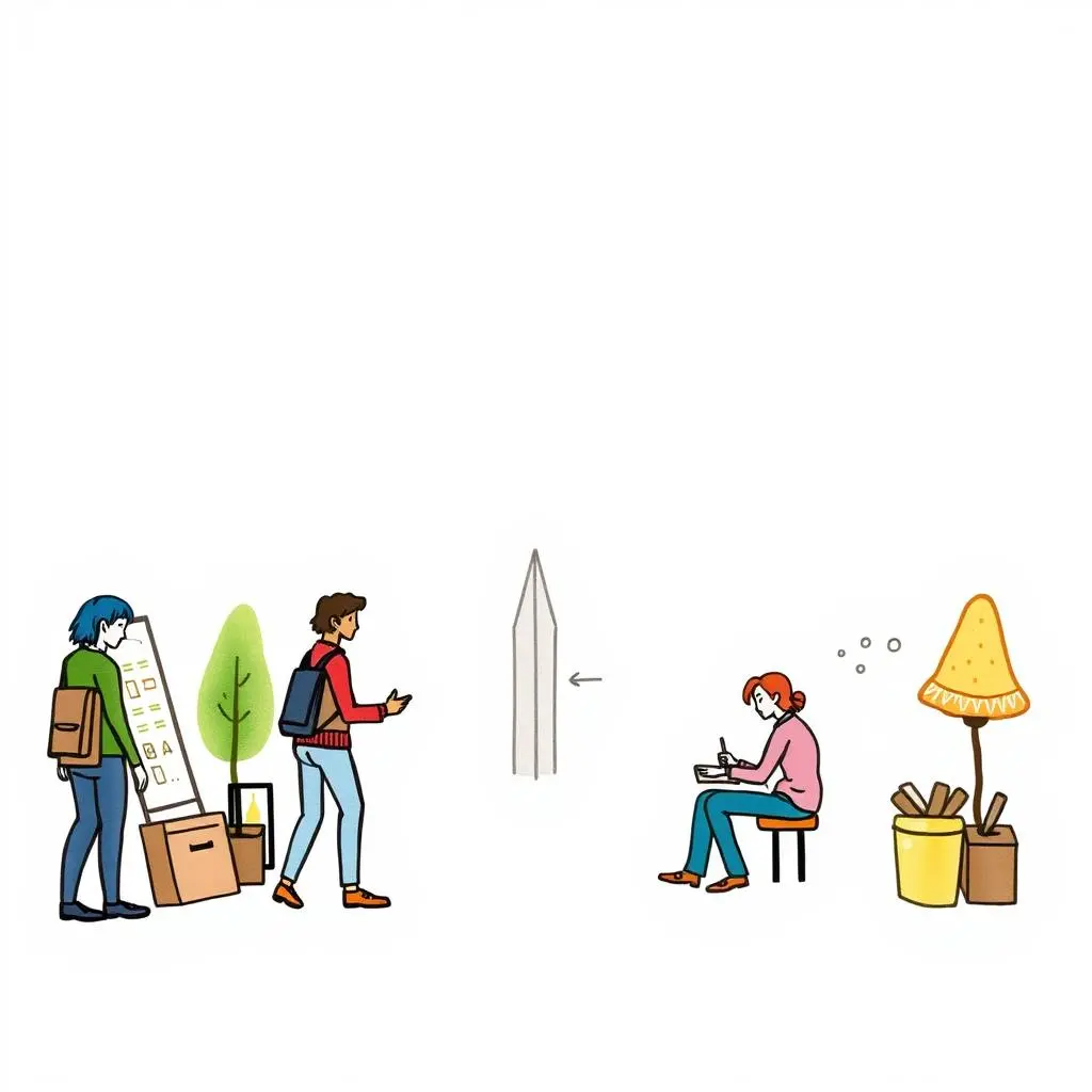 Stakeholder engagement reporter: Report on stakeholder engagement activities 1 Stakeholder Engagement Reporter tool illustration with two characters engaging in market research activities.