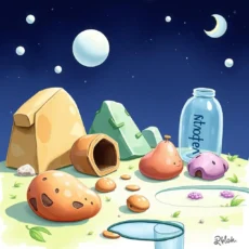 Colorful materials and shapes representing various potential supply options.