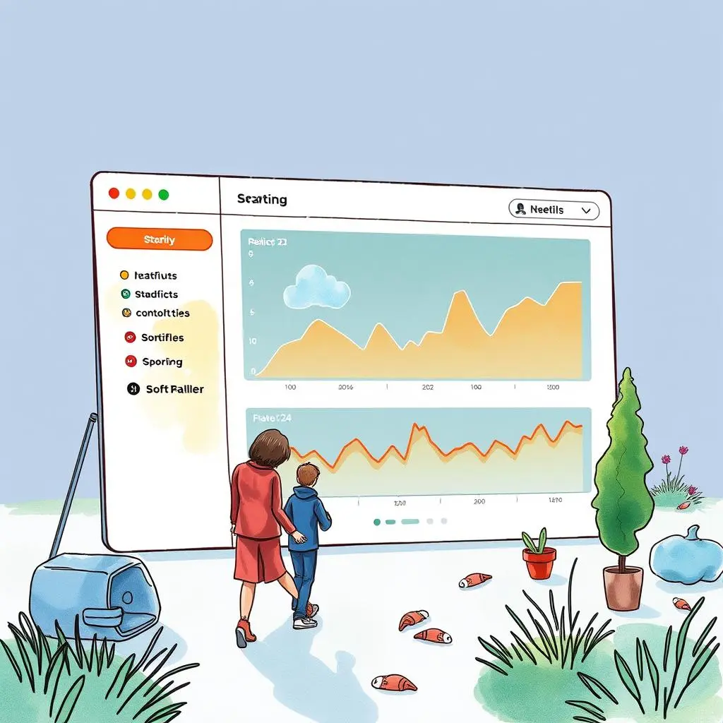 Monitoring dashboard: Visualize real-time model performance statistics 1 User viewing a large monitoring dashboard displaying model performance metrics.