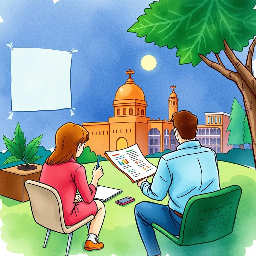 Regulatory text analyzer: Analyze regulatory documents for important insights 1 Team analyzing regulatory documents outdoors, highlighting important insights.