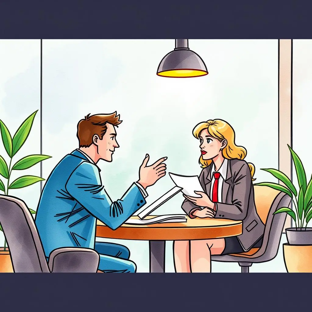 Valuation report generator: Produce asset valuation summaries for deals 1 Professionals discussing valuation reports in a modern office setting.