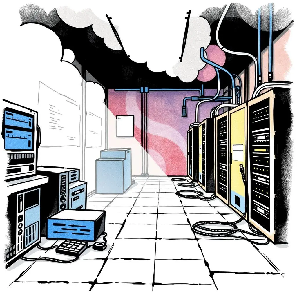 System hardening guidelines builder: Produce system hardening checklists and guidelines 1 Network configuration room with servers and it equipment for security guidelines.