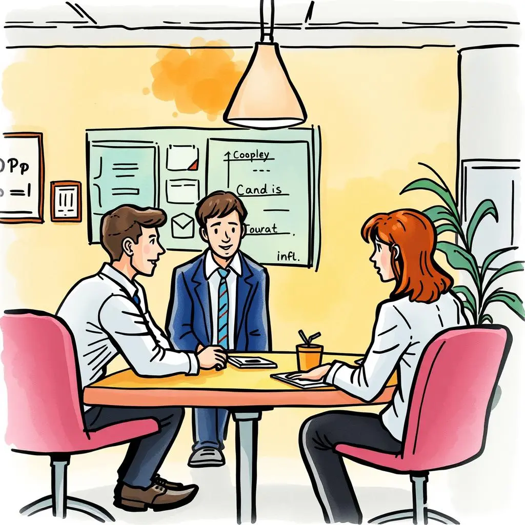 Team meeting discussing employee onboarding strategies at a round table.
