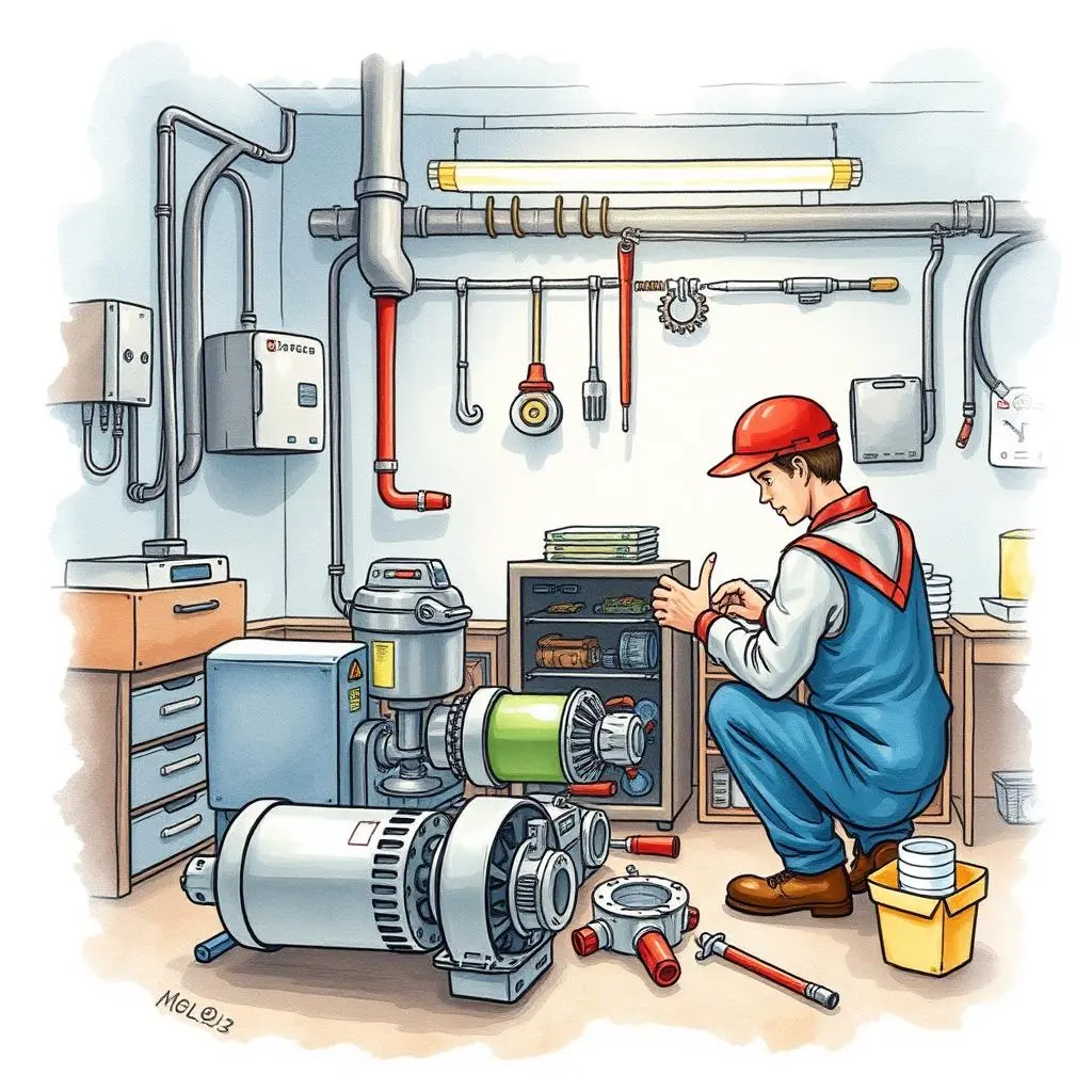 Parts inventory entry helper: Assist in parts data entry and updates 1 Technician organizing parts in a manufacturing workshop setting.