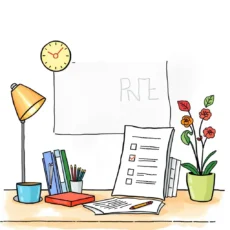 A workspace featuring a checklist and office supplies for efficient payroll audits