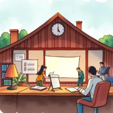 A team collaborates in a modern office to generate audit narratives.