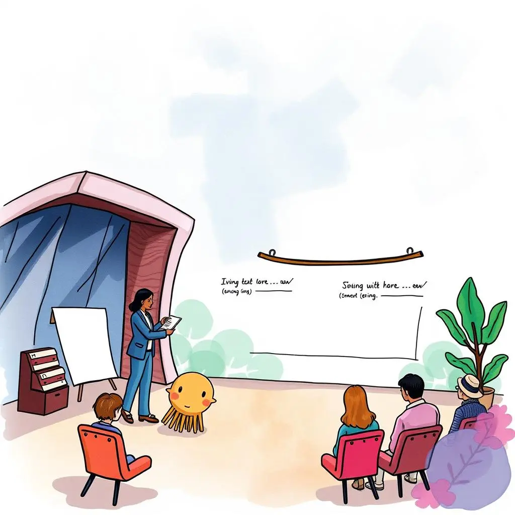 Evaluation feedback formatter: Format feedback texts for easier readability 1 A professional in HR presents performance feedback in an engaging training session.