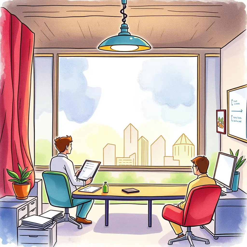 Performance plan generator: Create tailored performance improvement plans 1 Two professionals discussing performance improvement plans in a bright office.